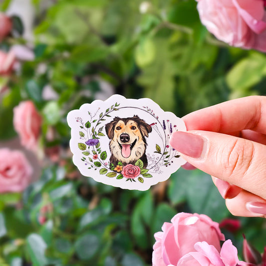 Spring Floral Wreath Cartoon