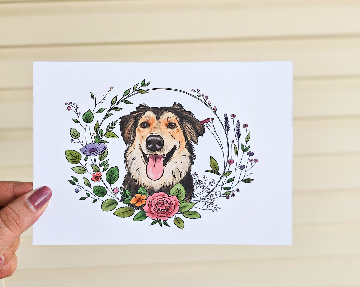 Spring Floral Wreath Cartoon