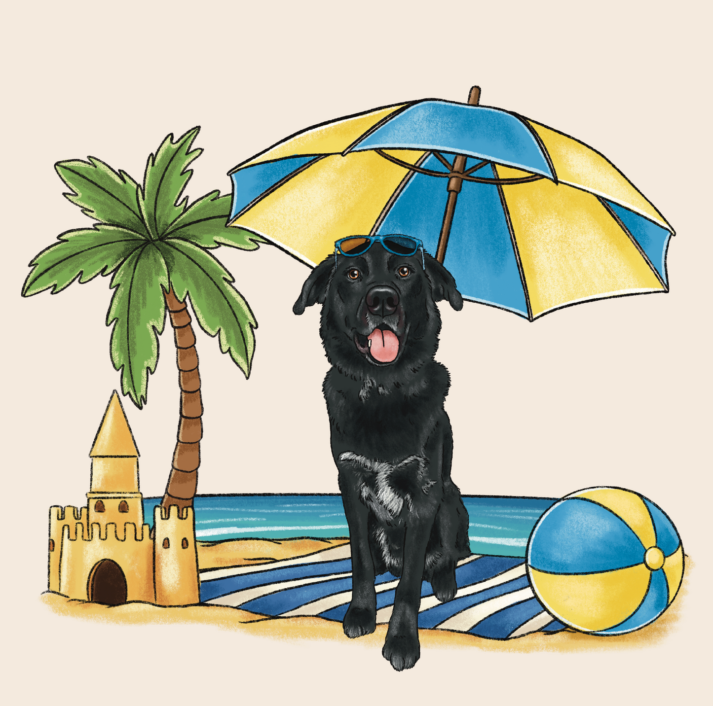 Beach Vacation Cartoon