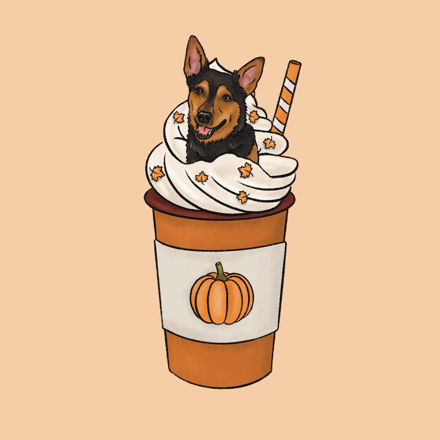 Pumpkin Spice Latte Cartoon
