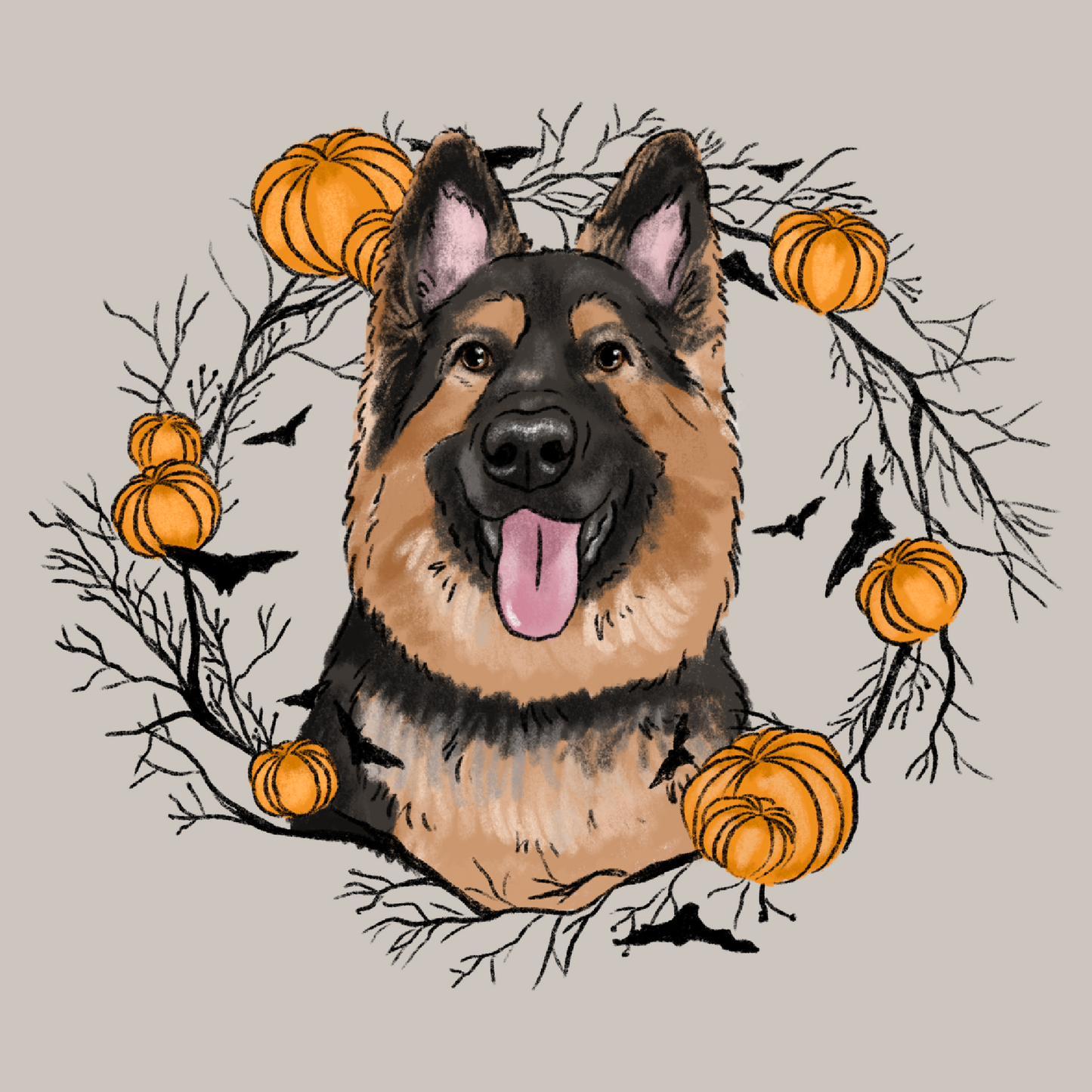 Spooky Wreath Cartoon Face