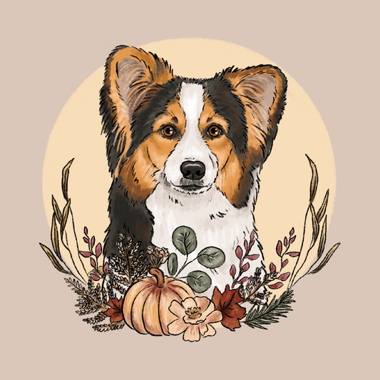 Autumn Wreath Cartoon Face