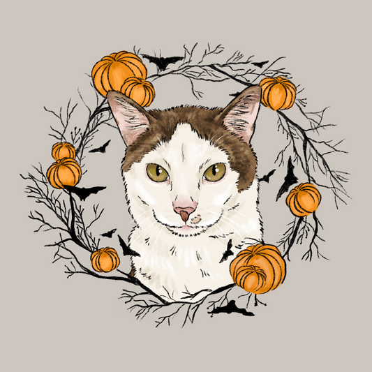 Spooky Wreath Cartoon Face