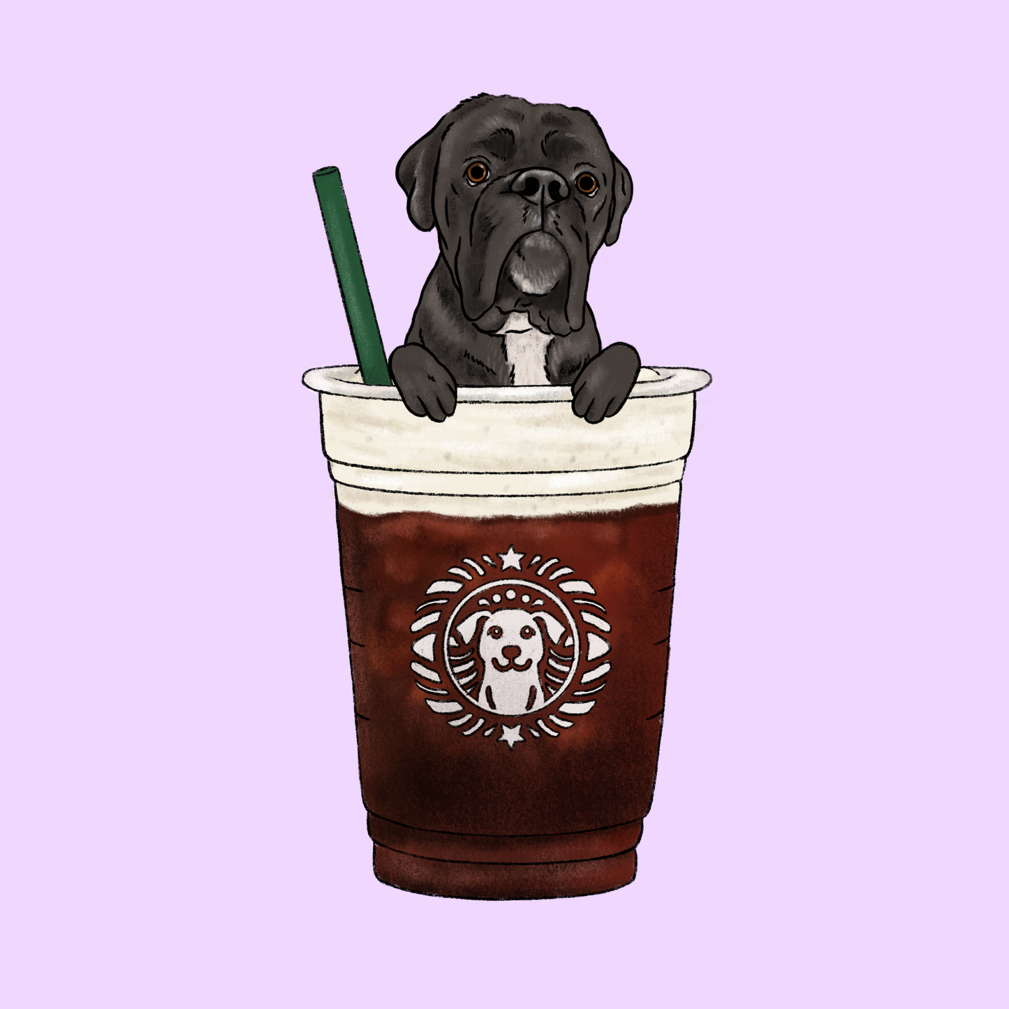 Cold Foam Coffee Cartoon