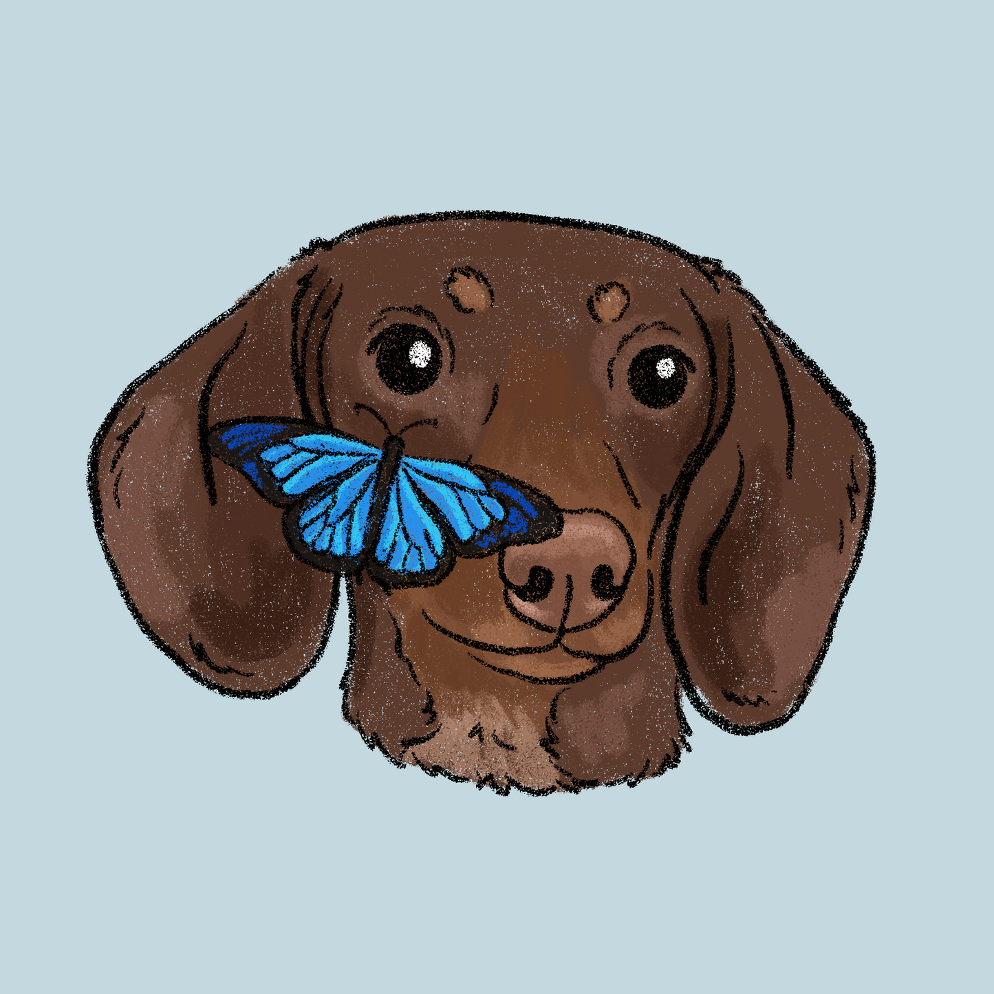 Butterfly Crayon Face Portrait