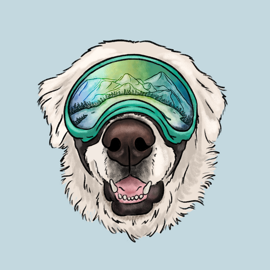 Dog Goggles Cartoon