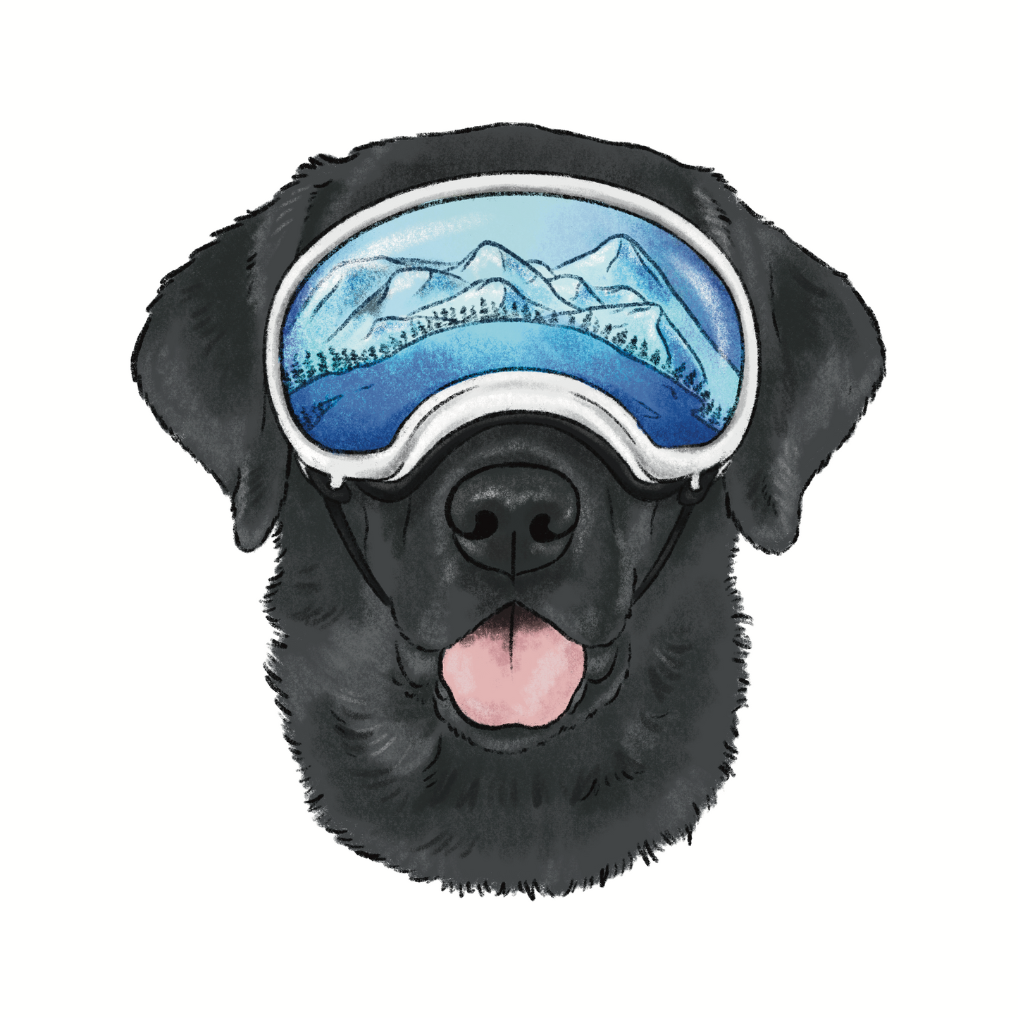 Dog Goggles Cartoon